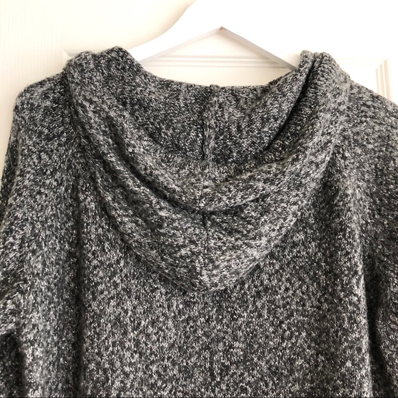 Grey Marled Hooded Sweater - Picture 13 of 15